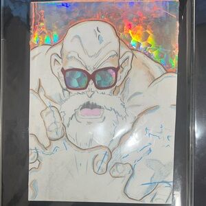 Dynamic Art Print with Holographic Accents